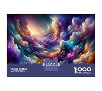 Puzzle Per Adolescenti 1000 Pezzi Colorful Clouds in Space Puzzle Per Adulti Giochi Rilassanti Decorazione Per La Casa Interazione Genitore-figlio 70x50cm/1000pcs