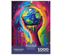 Puzzle Per Adolescenti 1000 Pezzi Colorful Earth Poster Puzzle Per Adulti Gioco Rompicapo Decorazione Da Parete Regalo Antistress 70x50cm/1000pcs