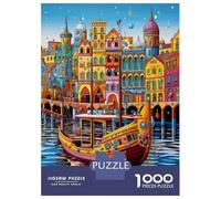 Puzzle Per Adolescenti 1000 Pezzi Colorful Fantasy Cityscape Puzzle Per Adulti Gioco Rompicapo Corsa Di Velocità Delle Mani Attività Divertenti A Casa 38x26cm/1000pcs