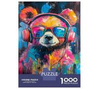 Puzzle Per Adolescenti 1000 Pezzi Colorful Panda Art Print-2 Puzzle Per Adulti Gioco Pratico Difficile Divertente Attività A Casa, 70x50cm/1000pcs