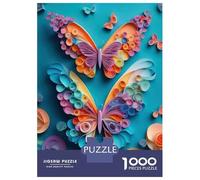 Puzzle Per Adolescenti 1000 Pezzi Colorful Paper Butterflies Decor Puzzle Per Adulti Gioco Rompicapo Corsa Di Velocità Delle Mani Attività Divertenti A Casa 52x38cm/1000pcs