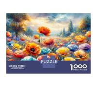 Puzzle Per Adolescenti 1000 Pezzi Colorful Poppy Field Puzzle Per Adulti Giochi Rilassanti Un'opera D'arte Regali Di Natale E Compleanno 38x26cm/1000pcs