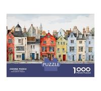 Puzzle Per Adolescenti 1000 Pezzi Colorful Row Houses Puzzle Per Adulti Gioco Rompicapo Migliora La Memoria Aiuta Ad Allenare Il Cervello 52x38cm/1000pcs