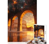 Puzzle per adolescenti 1000 pezzi Colosseo sotto le stelle Decorazione per la casa Giocattoli Regalo di compleanno per gioco educativo Attività divertenti a casa Dimensioni 38x52cm