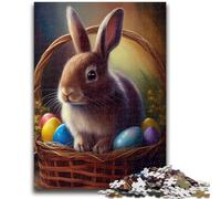 Puzzle per adolescenti 1000 pezzi Coniglio pasquale Coniglietto animale difficile da completare ma divertente e umoristico gioco educativo per compleanno 50x75cm
