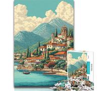 Puzzle per adolescenti 1000 pezzi Corfu Art 1000 pezzi per adolescenti, per ammazzare il tempo durante le vacanze a casa con pezzi completamente interconnessi di forma casuale 50x75cm