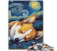 Puzzle per adolescenti 1000 pezzi Corgi Night Sky Adatto a persone dai 14 anni in su Gioco educativo Sfida Giocattolo Regalo per compleanni 50x75cm