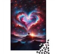 Puzzle Per Adolescenti 1000 Pezzi Cosmic Heart Romance Puzzle Per Adulti Gioco Pratico Difficile Divertente Attività A Casa, 52x38cm/1000pcs