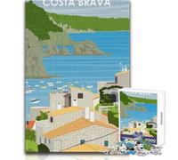 Puzzle per adolescenti 1000 pezzi Costa Brava Spagna Arte Giocattolo Gioco intellettuale Decorazione perfetta Idee regalo Dimensioni 38x52cm