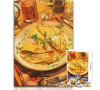 Puzzle per adolescenti 1000 pezzi Crêpes con prezzemolo e vino bianco Bellissimo gioco di design per il divertimento in famiglia Giocattoli antistress Dimensioni 38x26cm