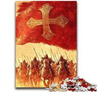Puzzle per adolescenti 1000 pezzi Crociata Esercito Cavaliere Puzzle per adolescenti, giocattolo educativo Giochi divertenti per famiglie Decorazione unica per la casa (26x38cm)
