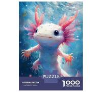 Puzzle Per Adolescenti 1000 Pezzi Cute Axolotl Underwater Puzzle Fai Da Te Giocattoli Staycation Passatempo Regali Unici Di Compleanno E Natale 70x50cm/1000pcs