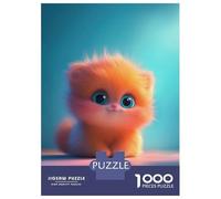 Puzzle Per Adolescenti 1000 Pezzi Cute Orange Kitten Puzzle Per Adulti Gioco Pratico Difficile Divertente Attività A Casa, 70x50cm/1000pcs
