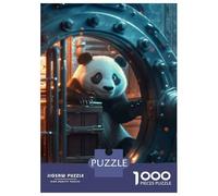 Puzzle Per Adolescenti 1000 Pezzi Cute Panda Bank Vault Puzzle Per Adulti Gioco Per Famiglie Assemblaggio Di Modelli Divertimento A Casa Attività, 38x26cm/1000pcs