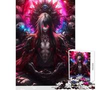 Puzzle per adolescenti 1000 pezzi Dark Anime World Giocattolo educativo Ottimo regalo per giochi Impossible Game con poster abbinato e foglio di quiz Dimensioni 38x52cm