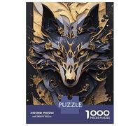 Puzzle Per Adolescenti 1000 Pezzi Dark Blue Wolf Kintsugi Puzzle Per Adulti Gioco Per Famiglie Corsa Di Velocità Manuale Compleanno 70x50cm/1000pcs