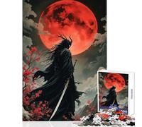 Puzzle per adolescenti 1000 pezzi Dark Warrior Blood Moon Decorazione per la casa Giocattoli Regalo di compleanno per gioco educativo Attività divertenti a casa Dimensioni 38x26cm
