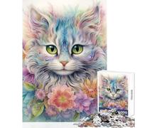Puzzle per adolescenti 1000 pezzi decorazione per la casa con gatti amorevoli giocattoli regalo di compleanno giochi rilassanti collezione di artisti belle arti dimensioni 50x75cm