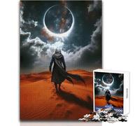 Puzzle per adolescenti 1000 pezzi Desert Walker sotto l'eclissi giocattolo gioco intellettuale difficile decorazione da parete dimensioni 38x26cm