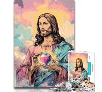 Puzzle per adolescenti 1000 pezzi di Gesù, giocattoli educativi per l'apprendimento, giochi per famiglie, regali per amici e parenti, 26x38cm