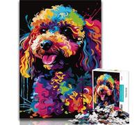 Puzzle per adolescenti 1000 pezzi di Poodle DJ Neon, puzzle da 1000 pezzi, gioco educativo per compleanni e Natale per età 14+ (dimensioni 75x50cm)