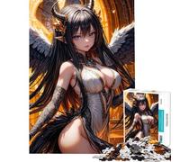 Puzzle per adolescenti 1000 pezzi Diavolo Angelo Anime Ragazza Puzzle per adolescenti Giocattolo antistress Analisi e logica Aiutano l'esercizio del cervello (Dimensioni 38x26cm)