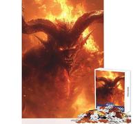 Puzzle per adolescenti 1000 pezzi Diavolo cornuto Giocattoli antistress Ottimi regali e giocattoli Gioco per famiglie Allena il tuo cervello e le tue mani Dimensioni 38x26cm