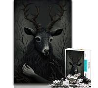 Puzzle per adolescenti 1000 pezzi Dio notturno Cervo 1000 pezzi per adolescenti, giocattoli educativi per l'apprendimento, giochi per famiglie, regali e compleanni unici (dimensioni 38x26cm)