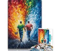 Puzzle per adolescenti 1000 pezzi dipinto a olio gay, attività divertenti per la famiglia a casa, regalo di compleanno, regali di viaggio 50x75cm