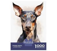 Puzzle Per Adolescenti 1000 Pezzi Doberman Pinscher Dog Puzzle Per Adulti Gioco Per Famiglie Assemblaggio Di Modelli Divertimento A Casa Attività, 38x26cm/1000pcs
