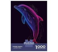 Puzzle Per Adolescenti 1000 Pezzi Dolphin Neon Animal Puzzle Per Adolescenti Giocattoli Antistress Vacanza A Casa Ammazza Il Tempo Aiuta Ad Allenare Il Cervello 38x26cm/1000pcs