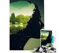 Puzzle per adolescenti 1000 pezzi Donna Guardiana della Terra Giochi Rilassanti Giocattolo Intellettuale Ottimi Regali e Giocattoli Attività per la Famiglia (Dimensioni 50x75cm)