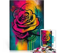 puzzle per adolescenti 1000 pezzi Doodle rose Spielspielzeug als Familiengeschenk Die Liebe zwischen Paaren stärken38x26cm