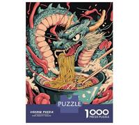 Puzzle Per Adolescenti 1000 Pezzi Dragon Eats Ramen Japan Noodle Puzzle Fai Da Te Giocattoli Staycation Passatempo Regali Unici Di Compleanno E Natale 38x26cm/1000pcs