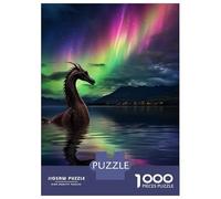 Puzzle Per Adolescenti 1000 Pezzi Dragon In Aurora Borealis Puzzle Per Adulti Gioco Per Famiglie Vacanza A Casa Ammazzare Il Tempo Offerta Come Regalo Per Tutta La Famiglia 70x50cm/1000pcs