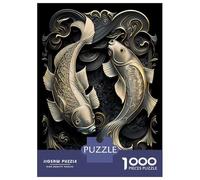 Puzzle Per Adolescenti 1000 Pezzi Dual Koi Fish Serenade Puzzle Per Adulti Giochi Rilassanti Regalo Di Compleanno Divertimento A Casa Attività, 52x38cm/1000pcs