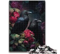 Puzzle per adolescenti 1000 pezzi Due corvi Giocattoli per intrattenimento familiare Gioco educativo per compleanno, Natale per età 14+ 26x38cm