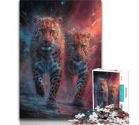 Puzzle per adolescenti 1000 pezzi Due leopardi Puzzle per adulti, per gioco educativo Sfida Giocattolo Arredamento unico per la casa e regali (dimensioni 38x26cm)