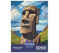 Puzzle Per Adolescenti 1000 Pezzi Easter Island Moai Puzzle Per Adulti Gioco Per Famiglie Corsa Di Velocità Manuale Compleanno 52x38cm/1000pcs