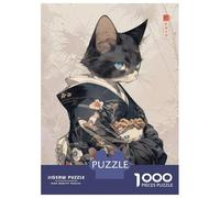 Puzzle Per Adolescenti 1000 Pezzi Edo Cat Geisha Puzzle Per Adolescenti Giocattoli Antistress Vacanza A Casa Ammazza Il Tempo Aiuta Ad Allenare Il Cervello 38x26cm/1000pcs