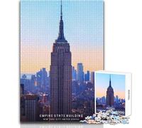 Puzzle per adolescenti 1000 pezzi Empire State Building Bellissimo gioco di design per divertimento in famiglia Giocattoli antistress Dimensioni 38x26cm
