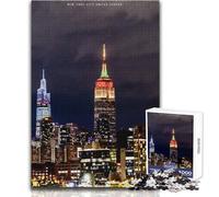 Puzzle per adolescenti 1000 pezzi Empire State Building giocattolo gioco intellettuale decorazione perfetta idee regalo dimensioni 38x52cm