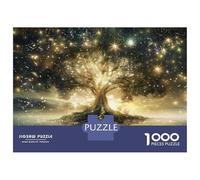 Puzzle Per Adolescenti 1000 Pezzi Enchanted Forest Glowing Tree Puzzle Per Adulti Giochi Per Famiglie Vacanza in Casa Passatempo Per Compleanno, Natale 70x50cm/1000pcs