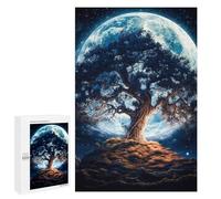 Puzzle per adolescenti, 1000 pezzi, Enchanted Tree Under A Giant Moon Puzzles per adulti, giochi divertenti, decorazione per la casa, regali di compleanno e regali unici, 1000 pezzi