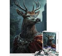 Puzzle per adolescenti 1000 pezzi Eroico Cervo Guerriero Giocattoli fai da te Ottimo regalo per giochi rompicapo Gioco divertente per attività domestiche dimensioni 38x52cm