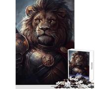 Puzzle per adolescenti 1000 pezzi Eroico leone Samurai Giocattolo Decorazione da parete Regali per donne e uomini Giochi rilassanti Decompressione intellettuale Dimensioni 38x52cm