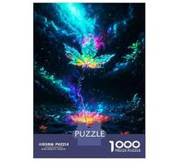 Puzzle Per Adolescenti 1000 Pezzi Ethereal Leaf on A Cosmic Puzzle Per Adulti Giocattoli Antistress Quadri Da Parete Regali Unici Per Compleanno E Natale 38x26cm/1000pcs