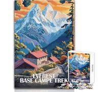 Puzzle per adolescenti 1000 pezzi Everest Base Camp Trek Nepal Art Toy Gioco intellettuale Decorazione perfetta Idee regalo Dimensioni 38x26cm