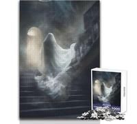 Puzzle per adolescenti 1000 pezzi Fantasma in un sudario bianco Giocattolo Gioco intellettuale Difficile Giocattolo duro Decorazione da parete Dimensioni 50x75cm