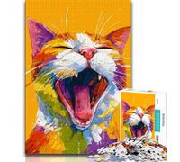 Puzzle per adolescenti 1000 pezzi Fantasy Art Cat, aiuta il cervello ad allenare i giocattoli avvincenti per coltivare la pazienza, decorazione perfetta 38x26cm